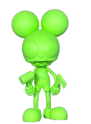 Spacemonkey GID Green Art Toy by Dalek- James Marshall