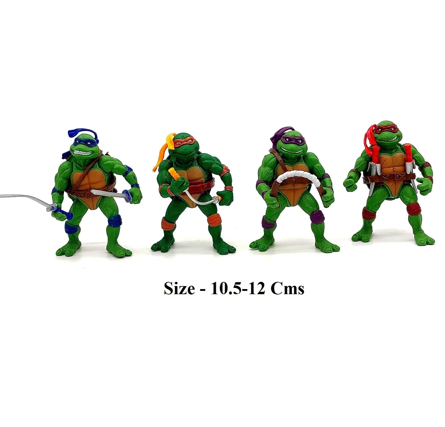 Teenage Mutant Ninja Turtles Mike Raph Leo Don Set of 4 Action Figure| 10 cms |
