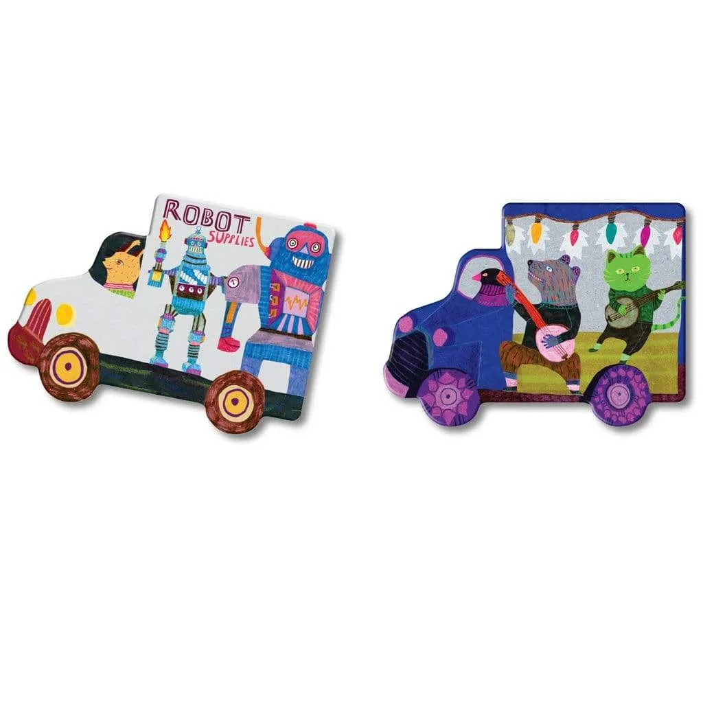 Trucks and a Bus Memory and Matching Game