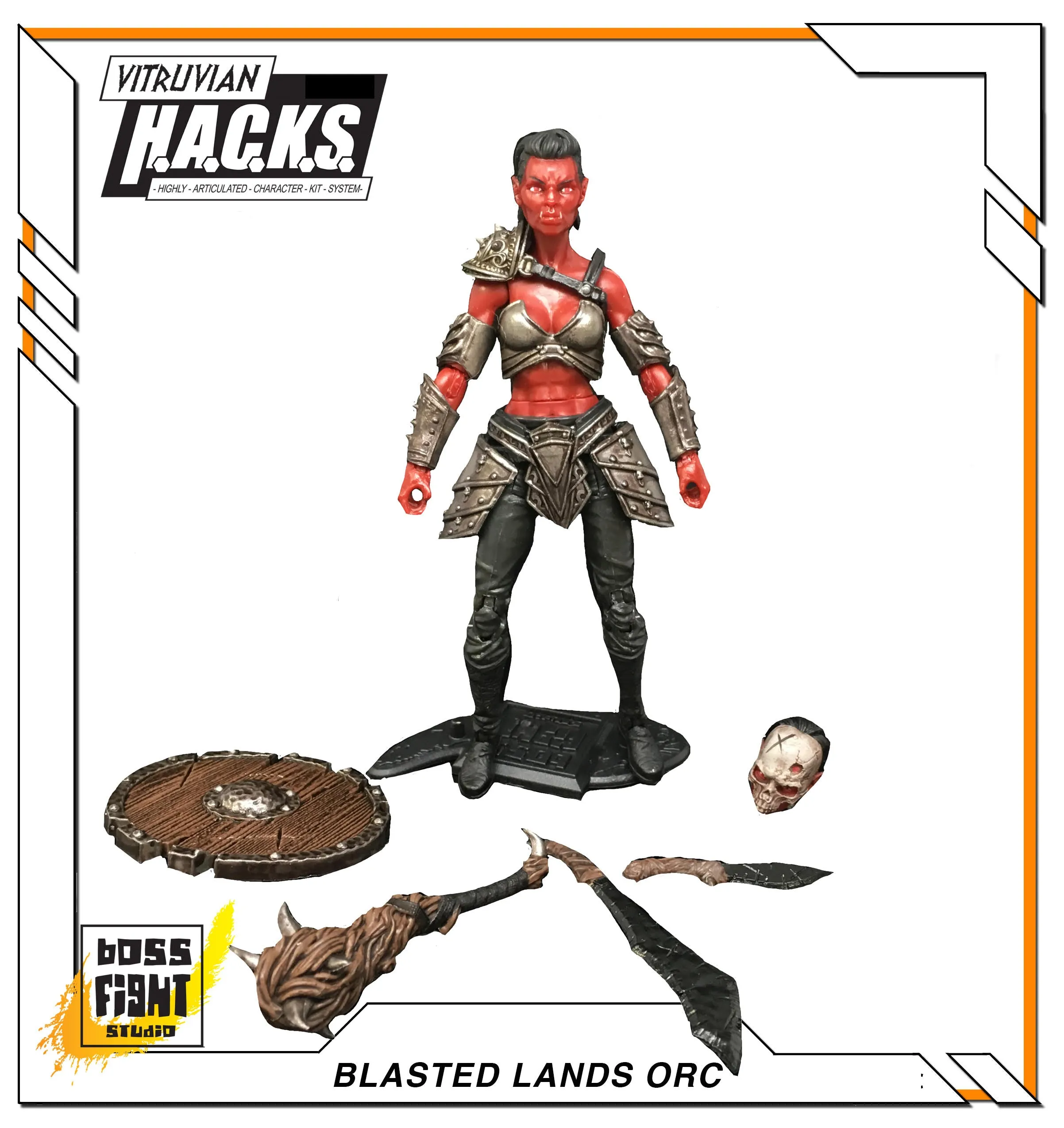 Vitruvian H.A.C.K.S. Action Figure: Female Blasted Lands Orc - WHOLESALE