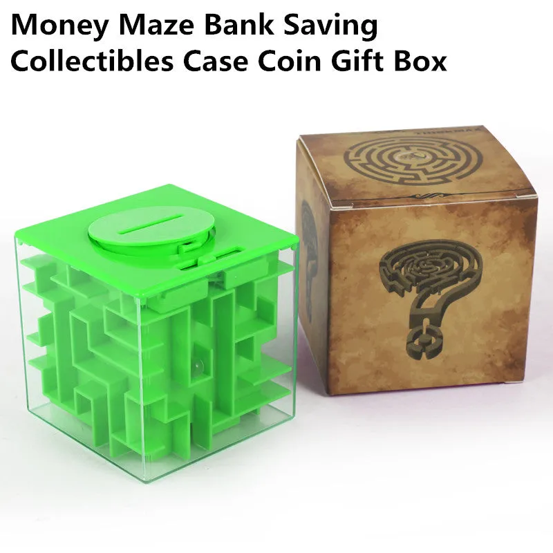 WHIZMAX Kids Money Saving Puzzle Maze Box Blue