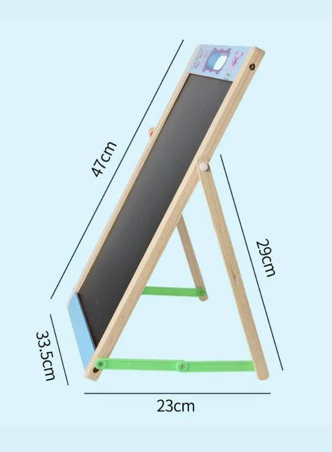 Wooden Portable Magentic Writing Board Blackboard Two in One