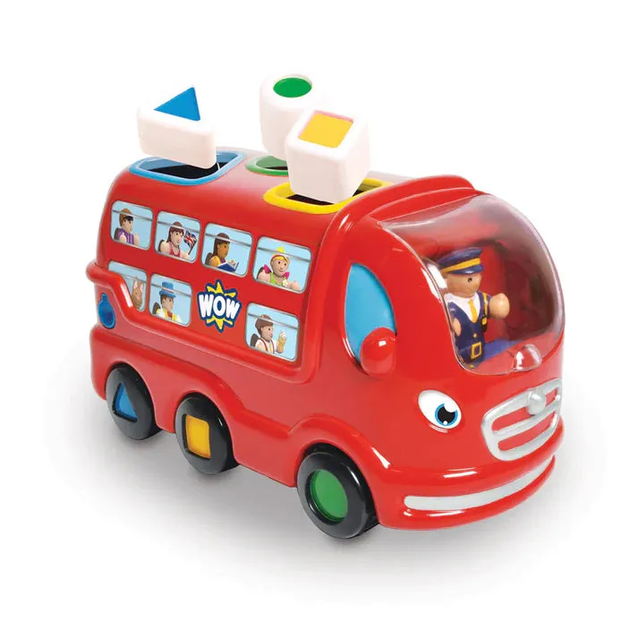 Wow Toys - London Bus Leo Shape Sorter and Push and Go Vehicle