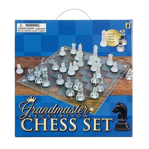 Zummy 14" Glass Chess Set